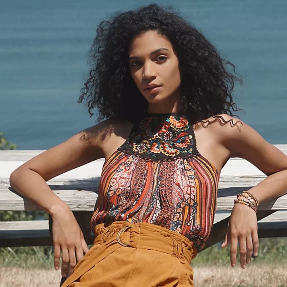 Bhanuni by Jyoti Fiona Embroidered Tank